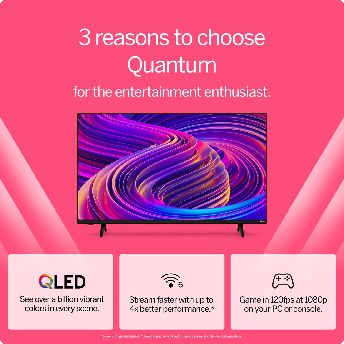 43" Class Quantum 4K QLED HDR Smart TV (VQD43M-0801)