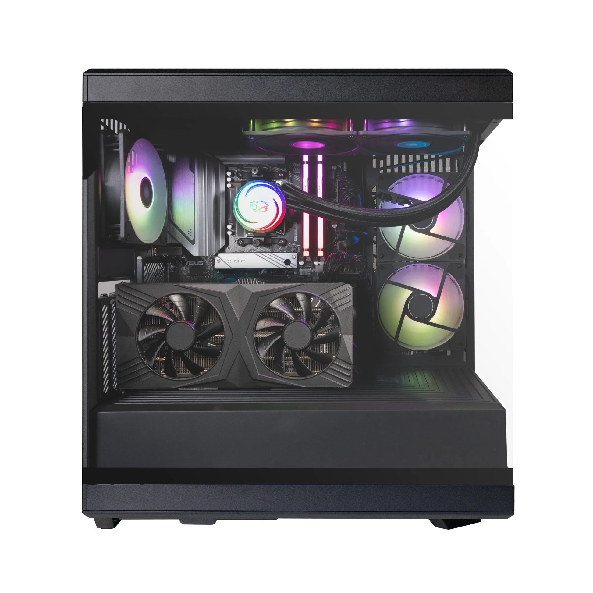 Y40 PRO Black Gaming PC Desktop Computer AMD Ryzen 7 9700X CPU, NVIDIA Geforce RTX 5070Ti 16GB GPU, 32GB DDR5 RGB 5200Mhz RAM, 1TB Nvme SSD, Windows 11 Home, Keyboard Mouse - Y40BA7N57T02