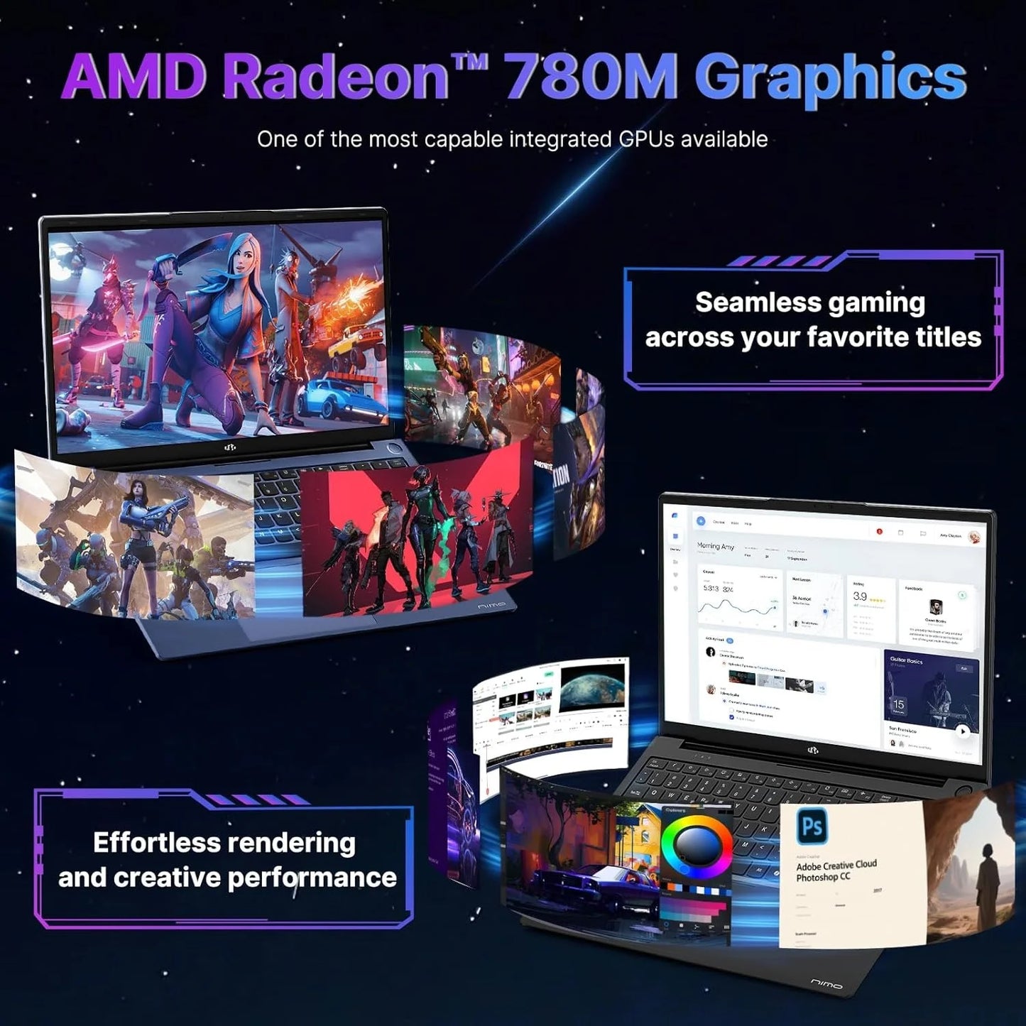 Gaming Laptop 17.3" Ryzen 9 8945HS,32GB RAM, 1TB SSD, Radeon 780M Graphics, PD 100W Type-C 4.0, AI&VR Ready Copilot+ PC, Backlit Keyboard Fingerprint