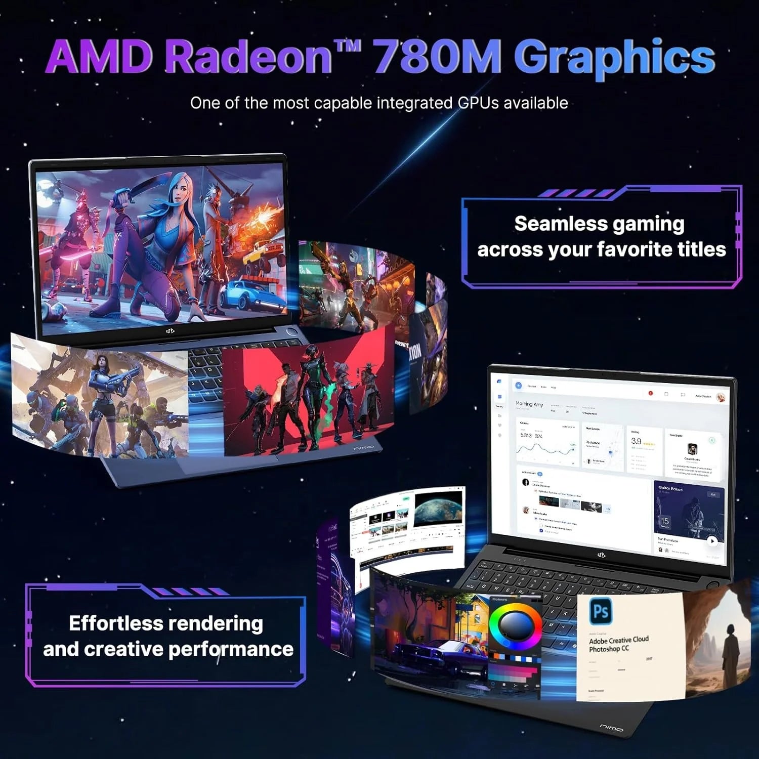 Gaming Laptop 17.3" Ryzen 9 8945HS,32GB RAM, 1TB SSD, Radeon 780M Graphics, PD 100W Type-C 4.0, AI&VR Ready Copilot+ PC, Backlit Keyboard Fingerprint