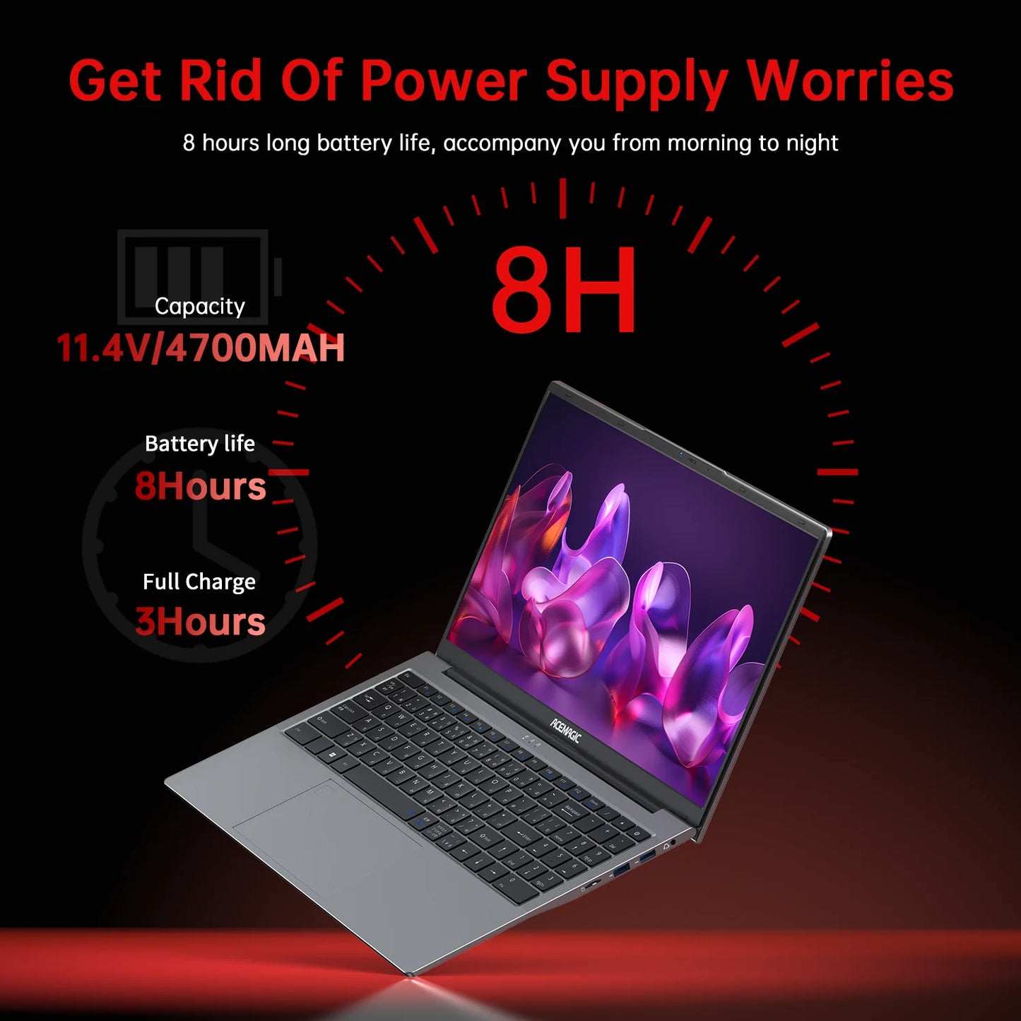 15.6'' FHD Gaming Laptop AMD Ryzen 7 5700U up to 4.3Ghz 16GB DDR4 512GB SSD with Windows 11 Pro