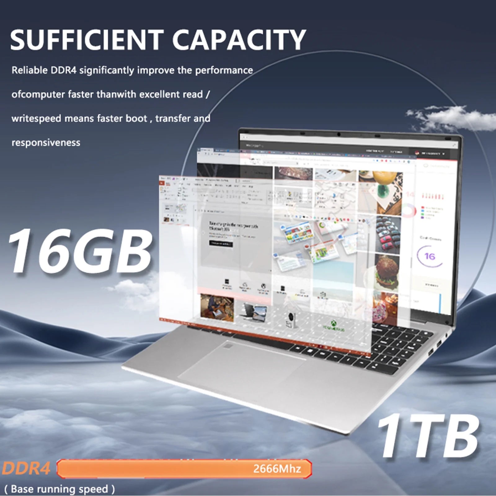 Gaming Laptop,15.6 Inch FHD IPS 1920*1080 Laptop Computer, Laptops 12Th Gen N95 Processor (Up to 3.4Ghz) , 16GB 1TB SSD, Supports 180 Angle Opening Backlit Keyboard Fingerprint Unlock Win 11 Pro