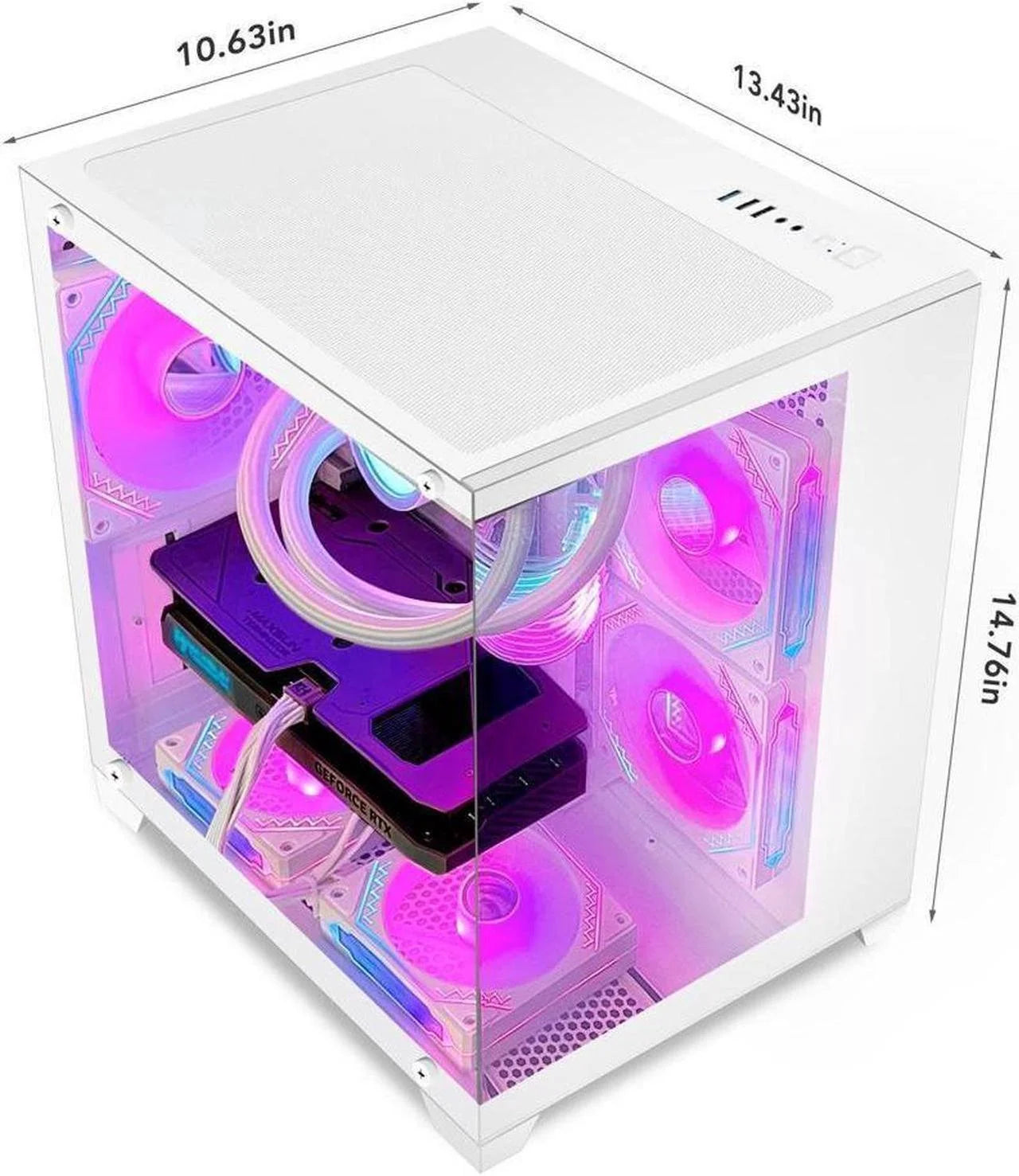 Gaming PC -AMD Ryzen 5 5600G 3.9Ghz - RTX 3060 12GB -16GB DDR4 RAM -1TB Pcie SSD -240 Liquid Cooler -WIFI &Bluetooth Ready -RGB Fans-Windows 11 Pro Desktop Computer
