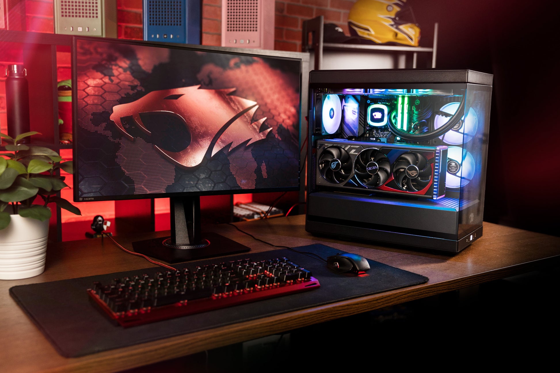 Y40 PRO Black Gaming PC Desktop Computer AMD Ryzen 7 9700X CPU, NVIDIA Geforce RTX 5070Ti 16GB GPU, 32GB DDR5 RGB 5200Mhz RAM, 1TB Nvme SSD, Windows 11 Home, Keyboard Mouse - Y40BA7N57T02