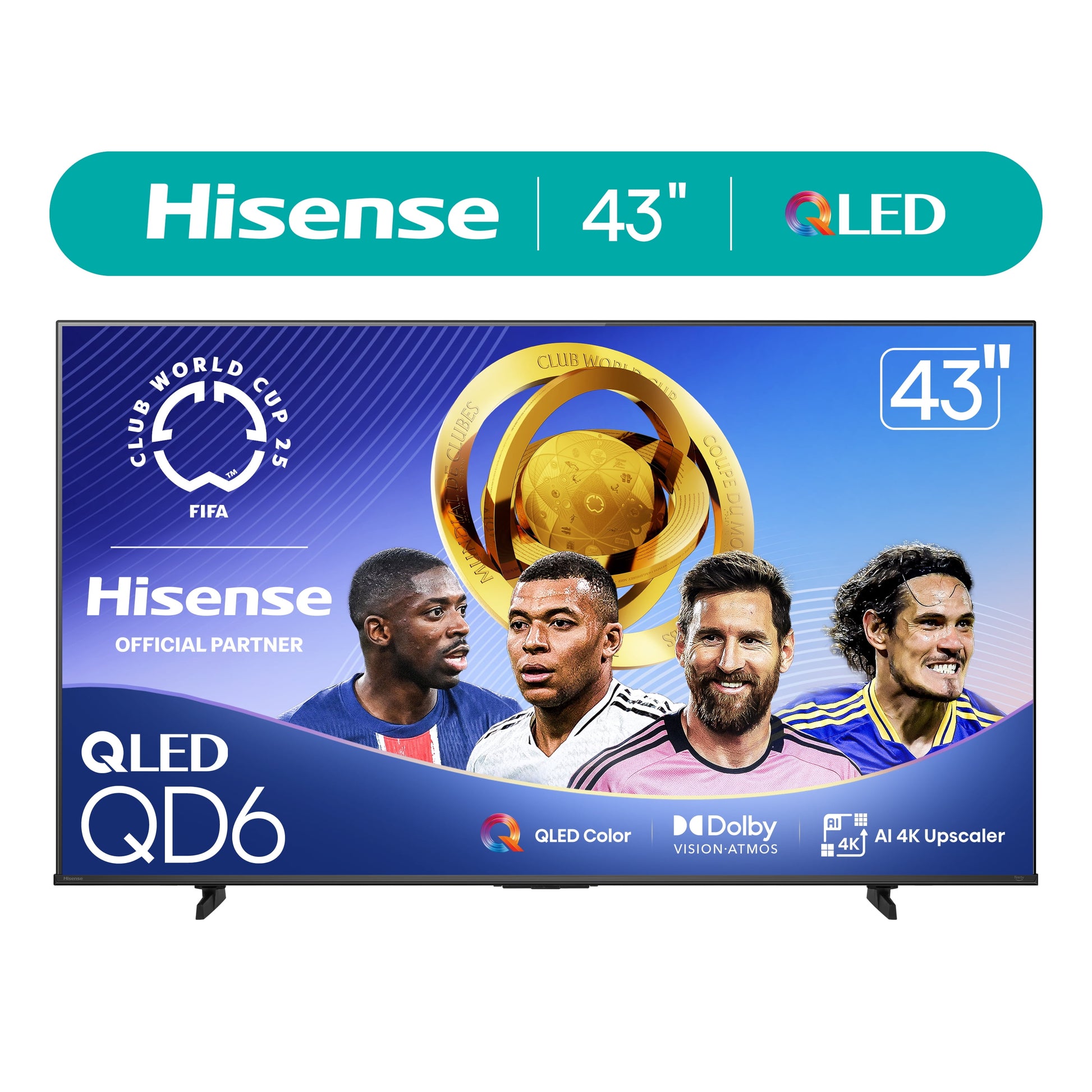 43-Inch Class QD6030G Series QLED Google Smart TV (43QD6030G, 2025 Model) - QLED, Dolby Vision, Dolby Atmos, Motion Rate 120, HDR 10+, Game Mode Plus