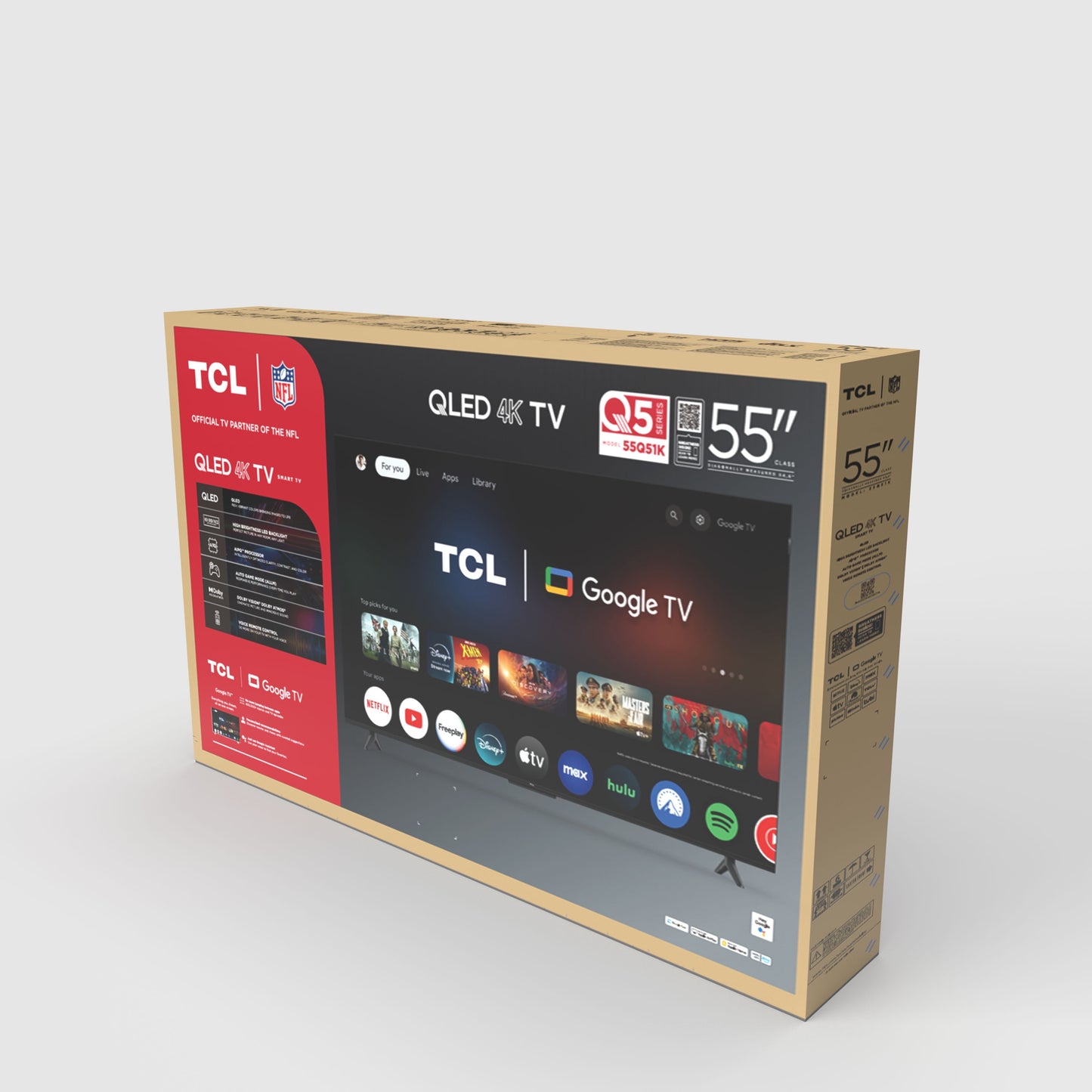 55" Q Series (NEW 2025) 4K UHD HDR QLED Smart TV with Google TV – 55Q51K