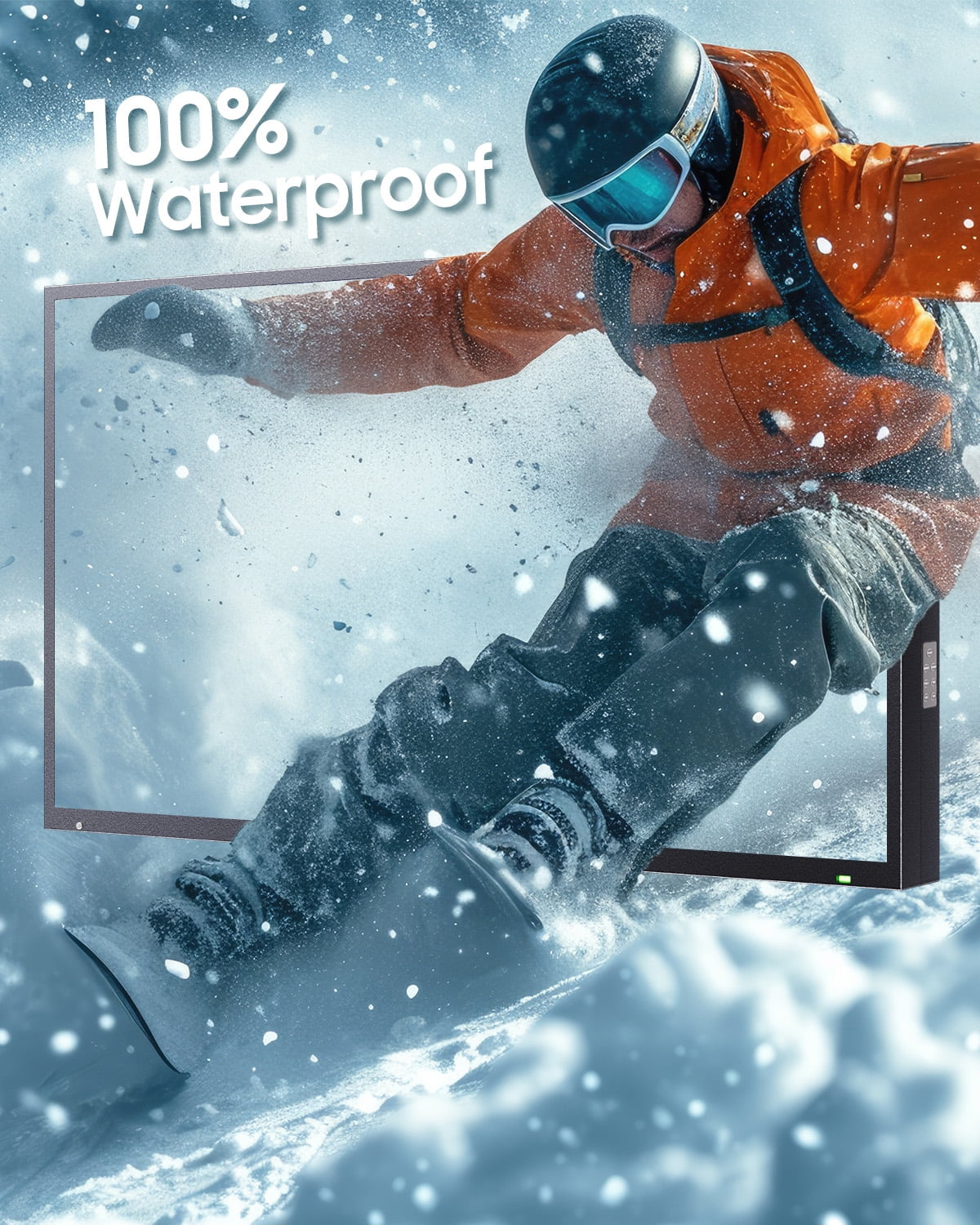 Outdoor Smart TV, 43" Google TV with Dobly Atmos, Google Assistant, 4K 1000Nits outside Television, IP55 Waterproof TV for Partial Sun (Deck Pro 2.0 NEW)