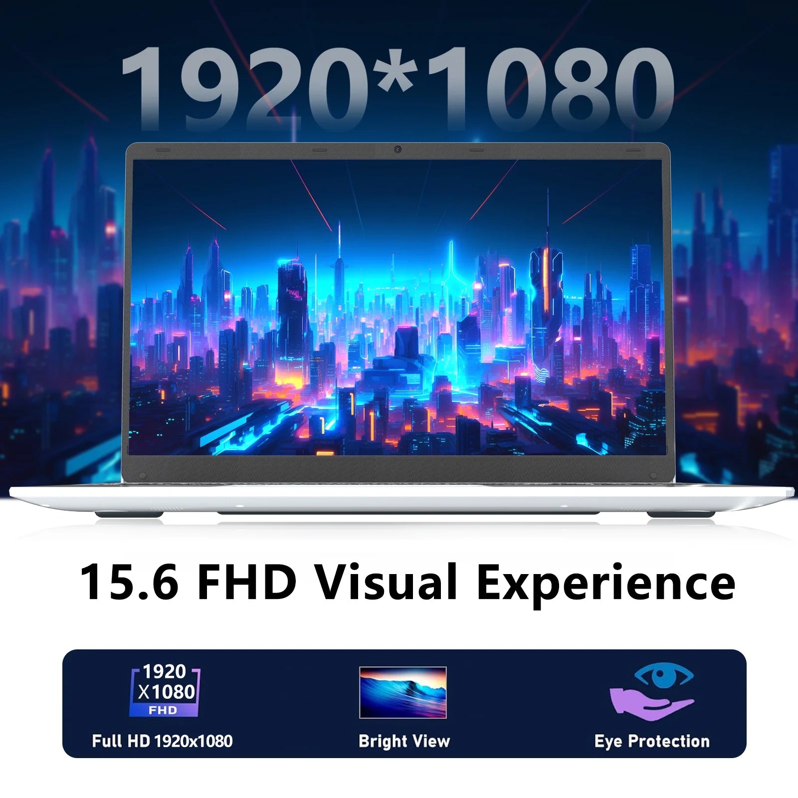 Gaming Laptop,15.6 Inch FHD IPS 1920*1080 Laptop Computer, Laptops 12Th Gen N95 Processor (Up to 3.4Ghz) , 16GB 1TB SSD, Supports 180 Angle Opening Backlit Keyboard Fingerprint Unlock Win 11 Pro