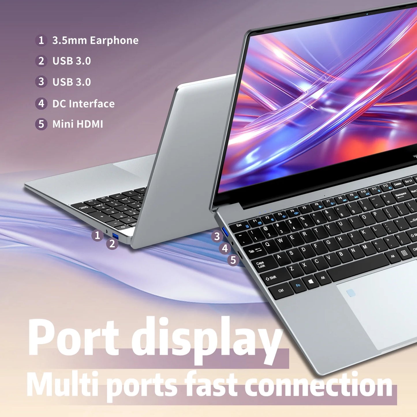 Gaming Laptop N5095, 15.6 Inch Laptop Computer, Laptops 24GB RAM 1TB Ssd,Laptops Gamer 180 Angle Opening, Fingerprint Unlock Backlit Keyboard 1920X1080 FHD IPS Wifi 5 for Student Business Work